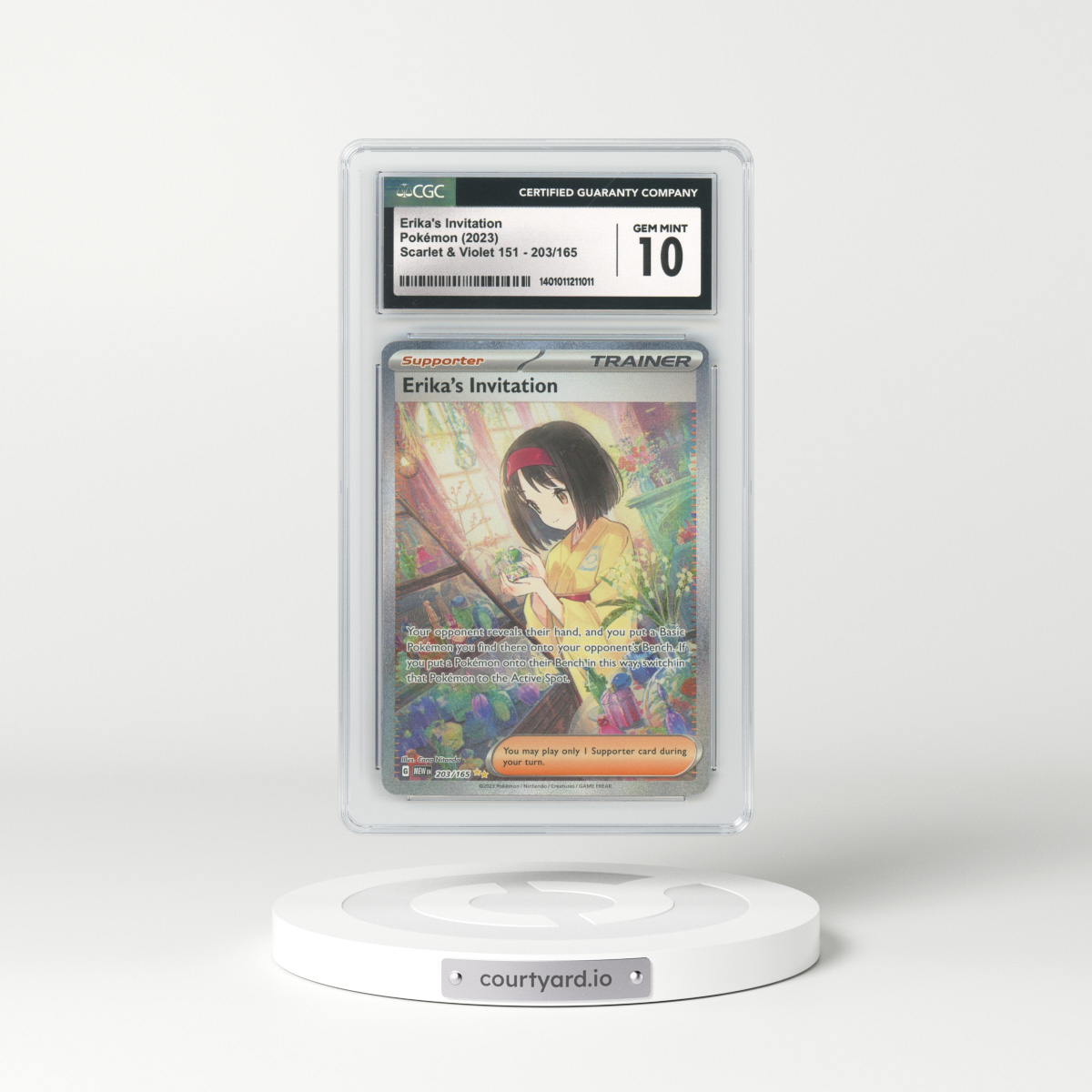 2023 Scarlet & Violet #203 Erika's Invitation - Full Art Holo (CGC 10 GEM MINT)