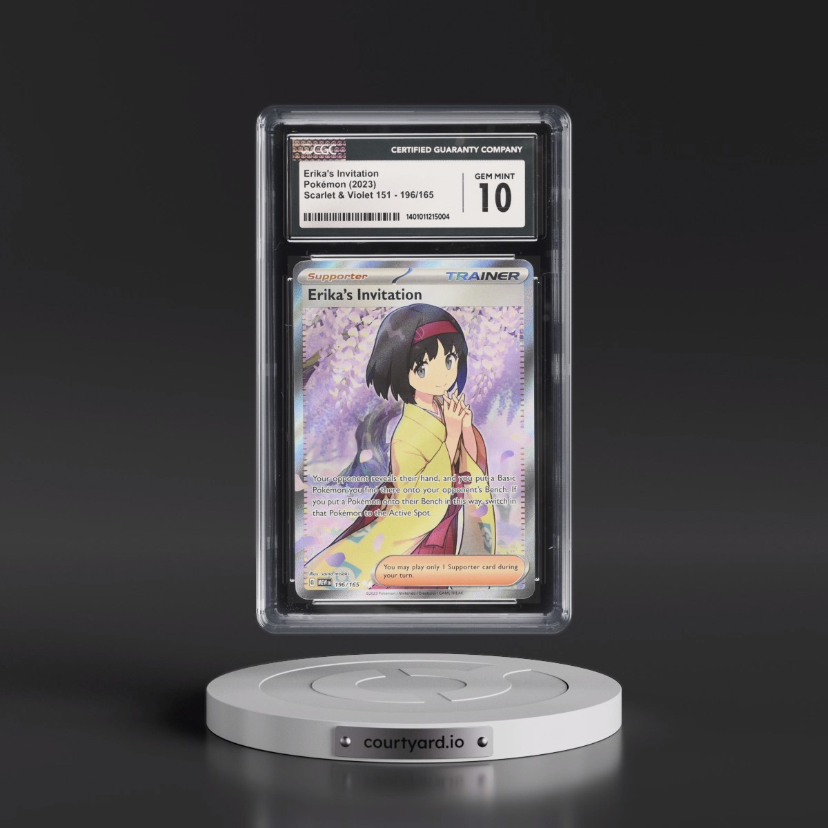 2023 Scarlet & Violet 151 - MEW EN #196/165 Erika's Invitation - Ultra Rare Holo (CGC 10 GEM MINT)