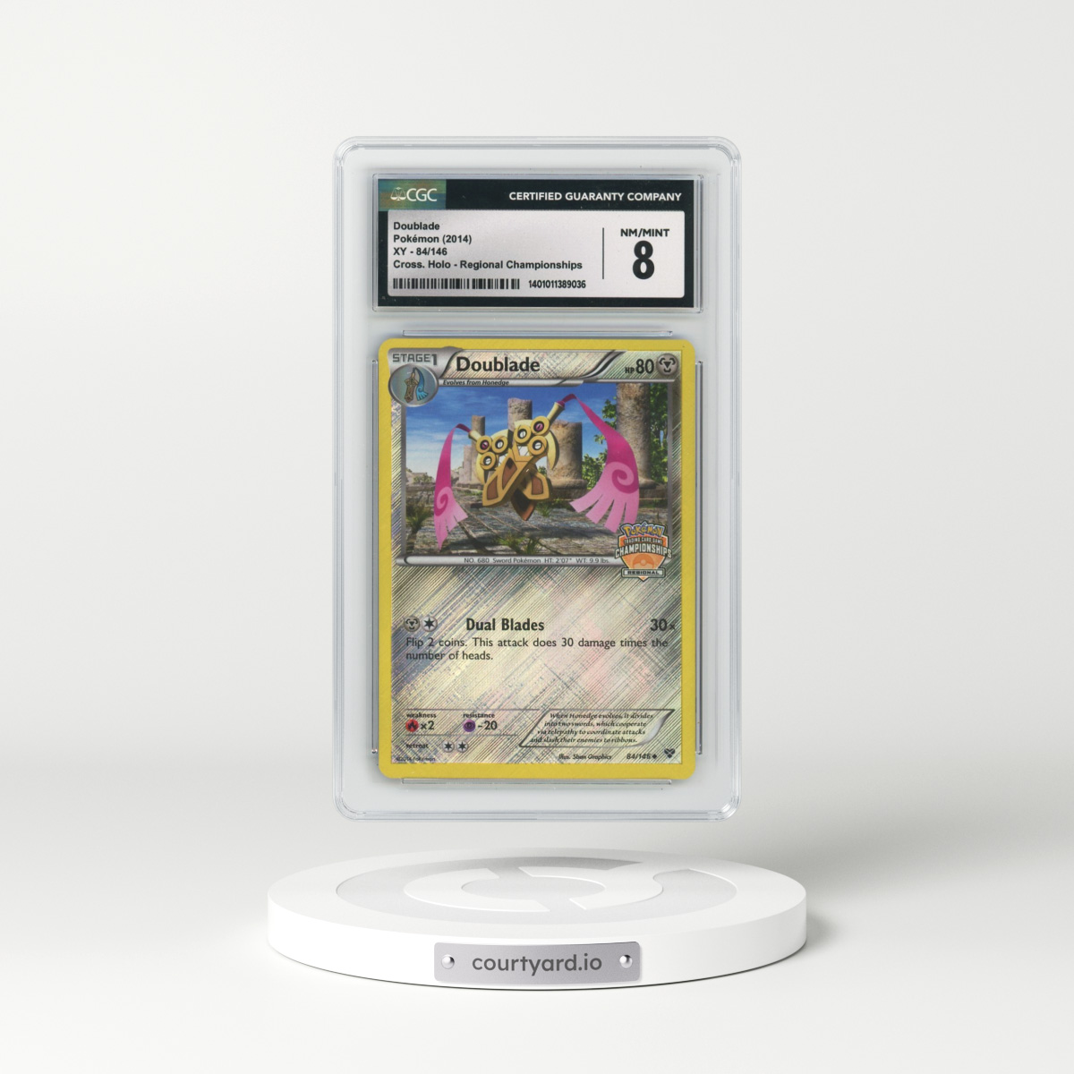 2014 XY #84/146 Doublade - Crosshatch Holo (Cross. Holo) Regional Championships (CGC 8 NM-MT)