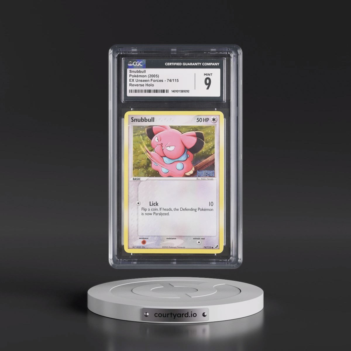 2005 EX Unseen Forces #74/115 Snubbull - Reverse Holo (CGC 9 MINT)