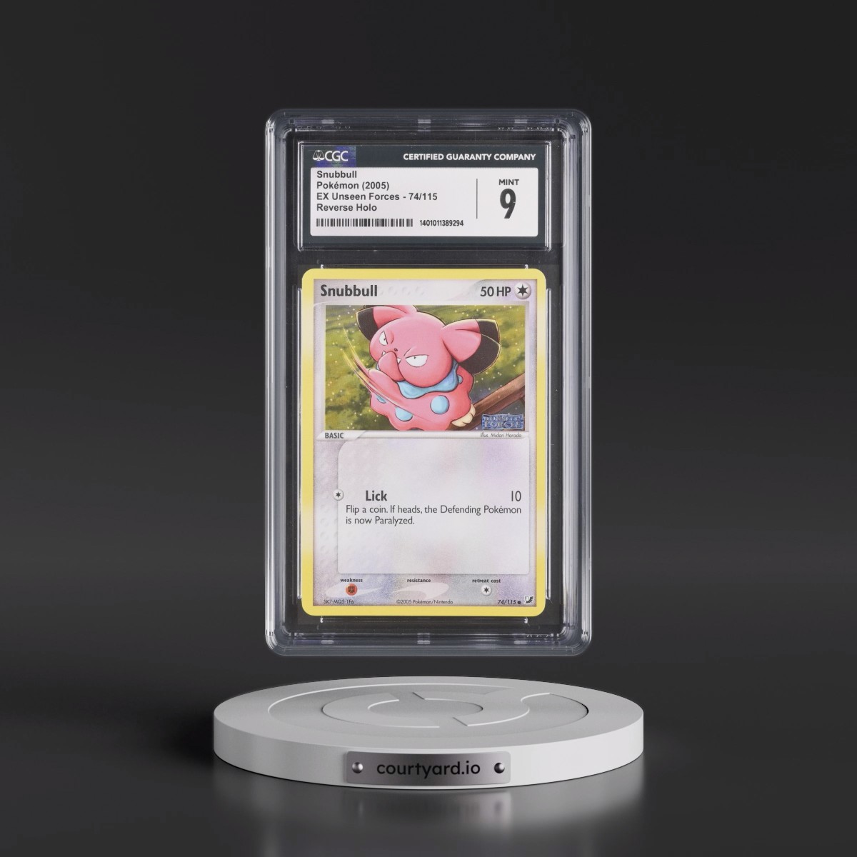 2005 EX Unseen Forces #74/115 Snubbull - Reverse Holo (CGC 9 MINT)