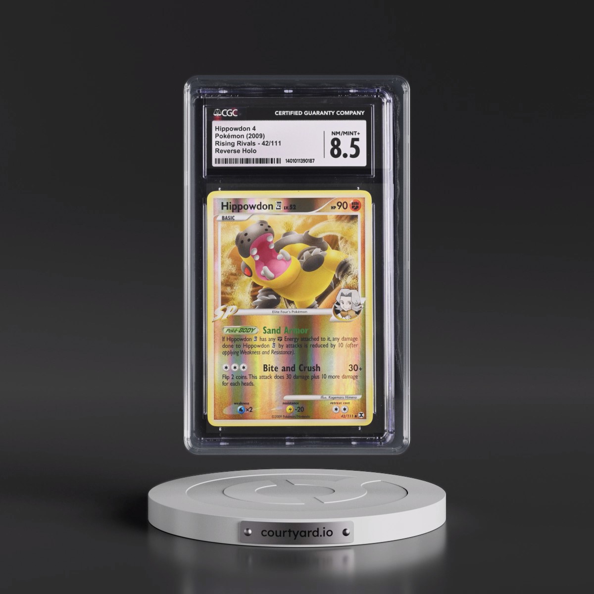 2009 Rising Rivals #42/111 HippowdonÂ 4 - Reverse Holo (CGC 8.5 NM-MT+)