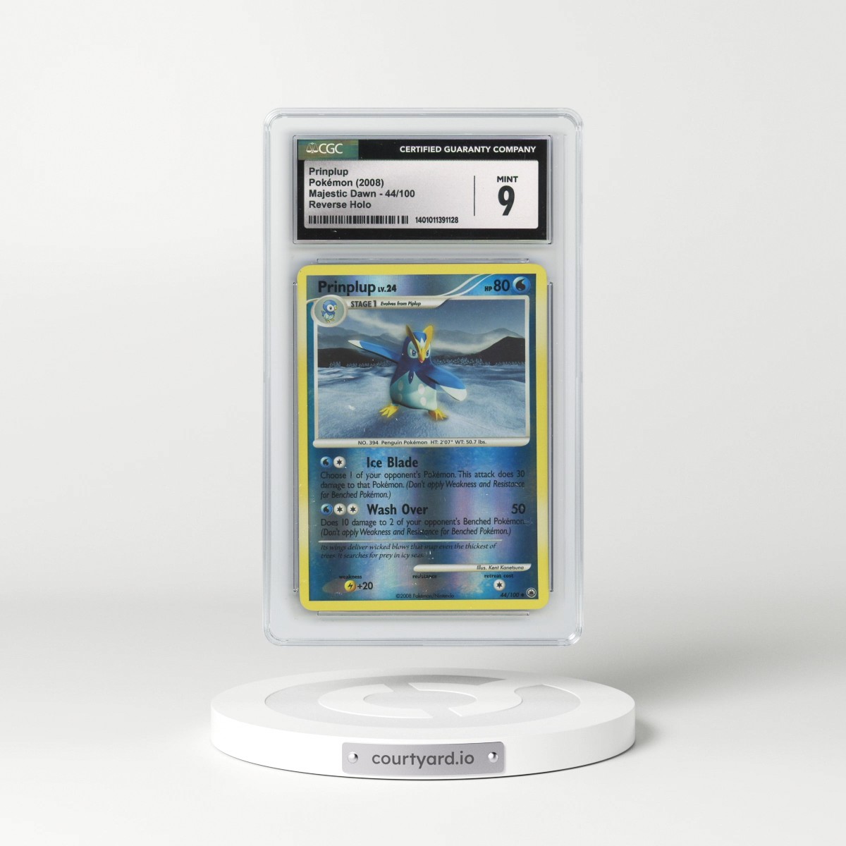 2008 Majestic Dawn #44/100 Prinplup - Reverse Holo (CGC 9 MINT)