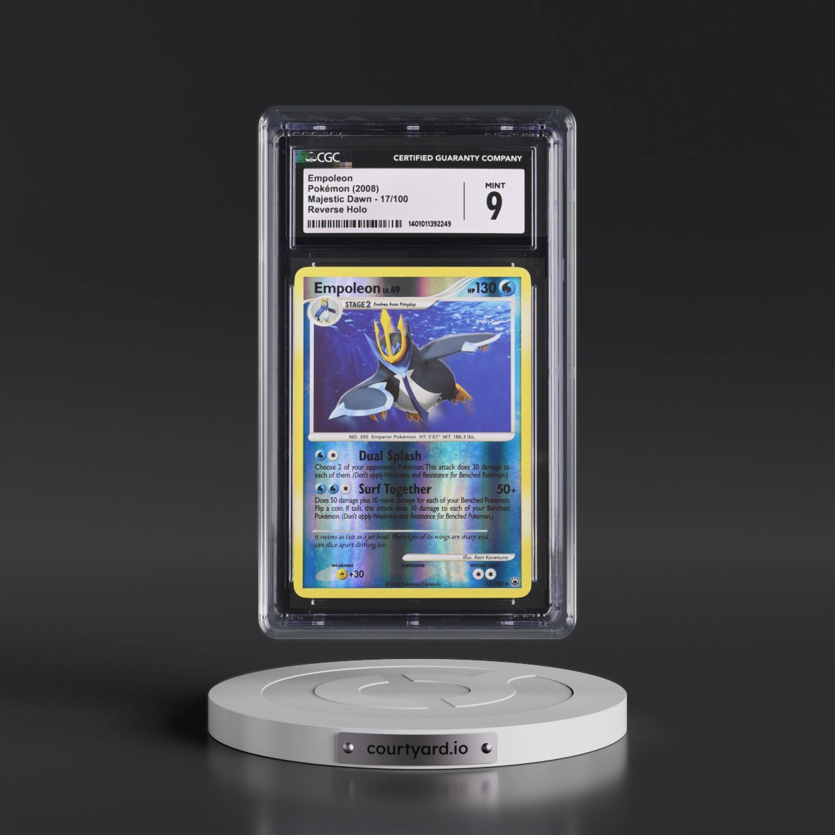 2008 Majestic Dawn #17/100 Empoleon - Reverse Holo (CGC 9 MINT)