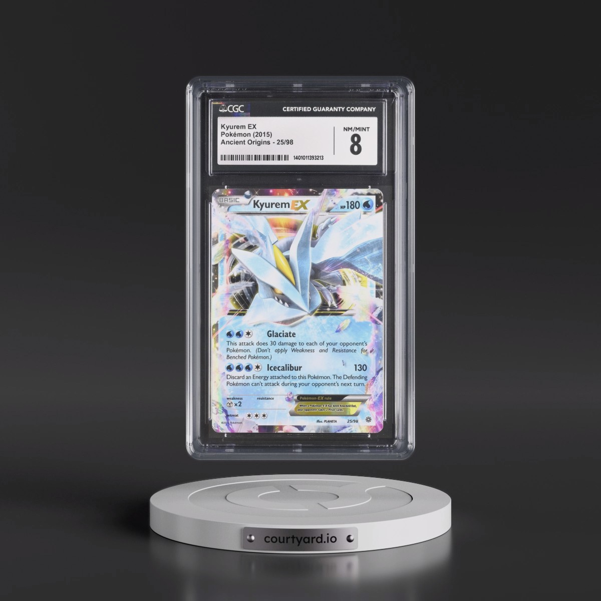 2015 Ancient Origins #25/98 Kyurem EX - Holo (CGC 8 NM-MT)