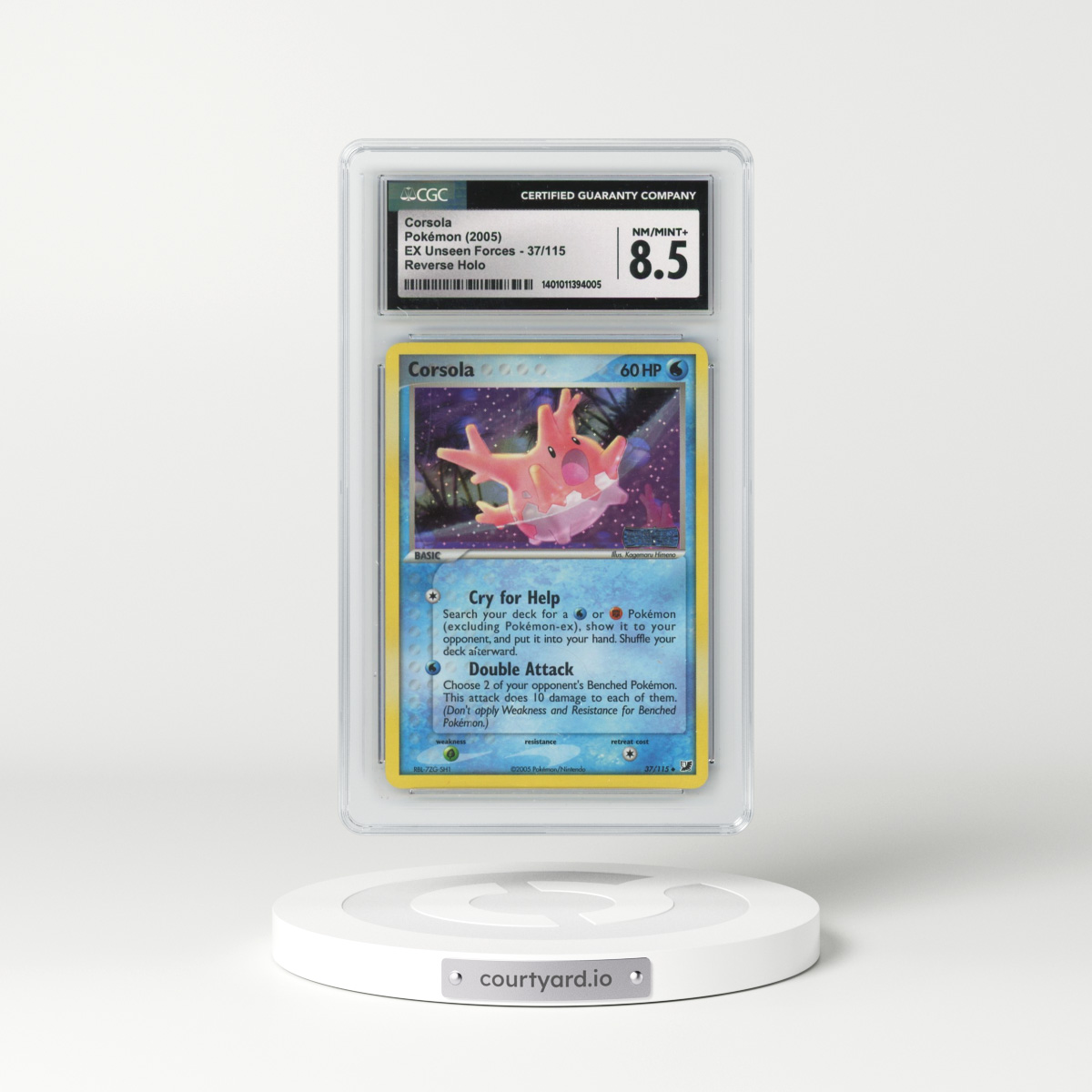 2005 EX Unseen Forces #37/115 Corsola - Reverse Holo (CGC 8.5 NM-MT+)