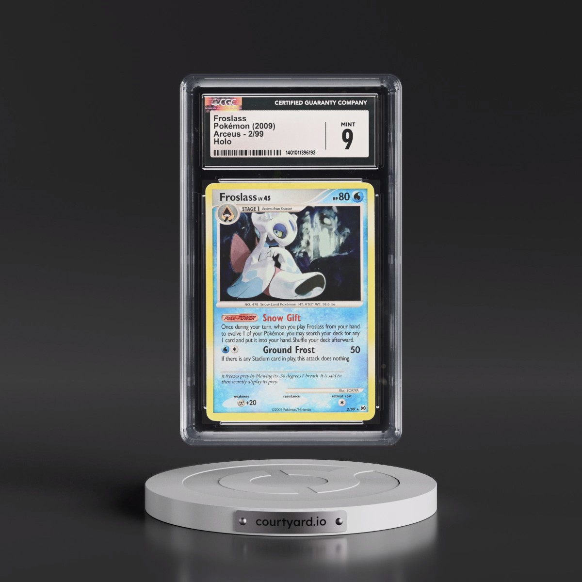 2009 Arceus #2/99 Froslass - Holo (CGC 9 MINT)