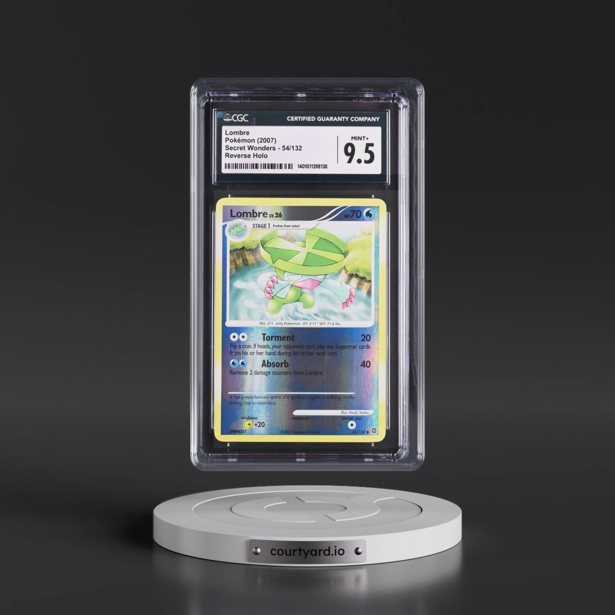 2007 Secret Wonders #54/132 Lombre - Reverse Holo (CGC 9.5 MINT+)