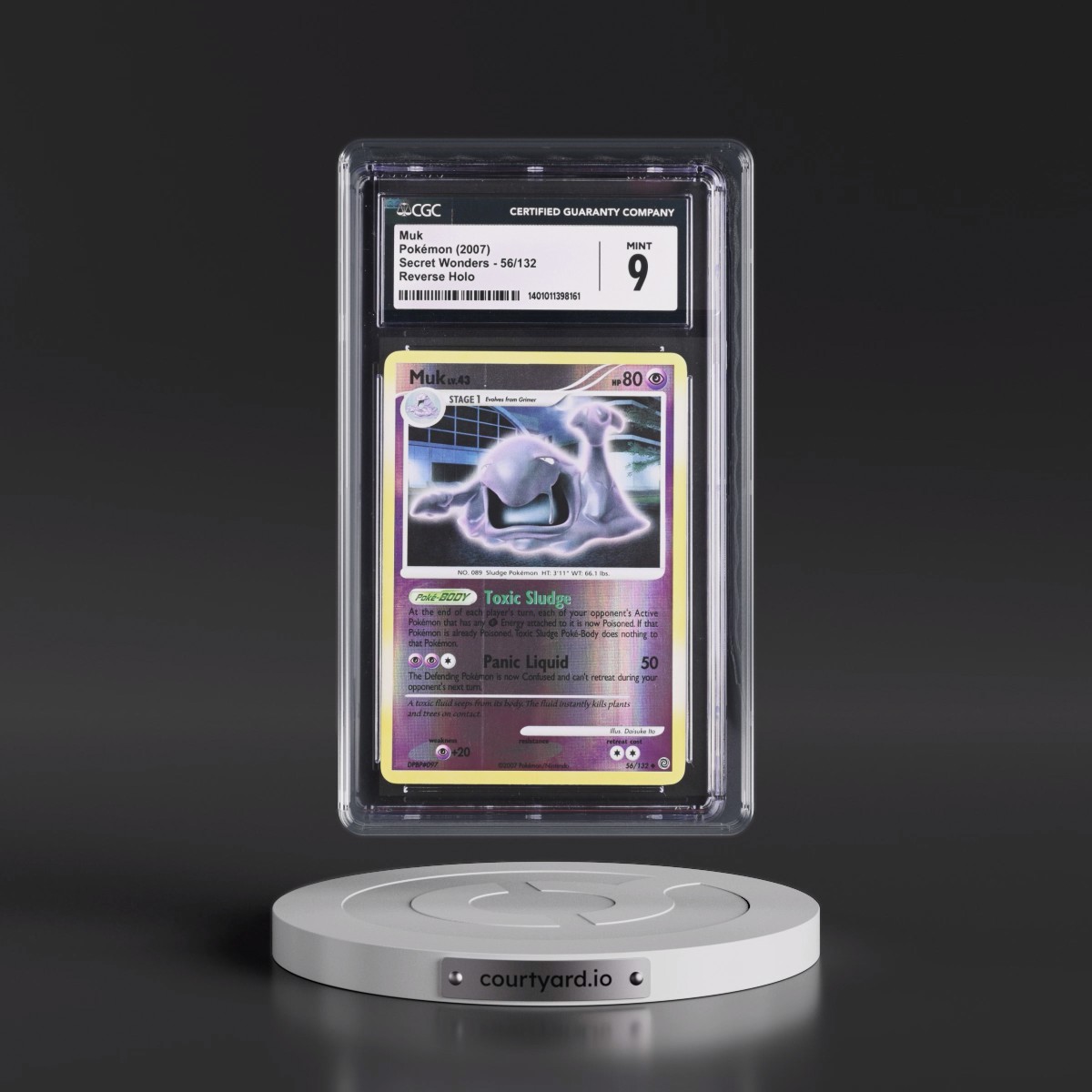 2007 Secret Wonders #56/132 Muk - Reverse Holo (CGC 9 MINT)