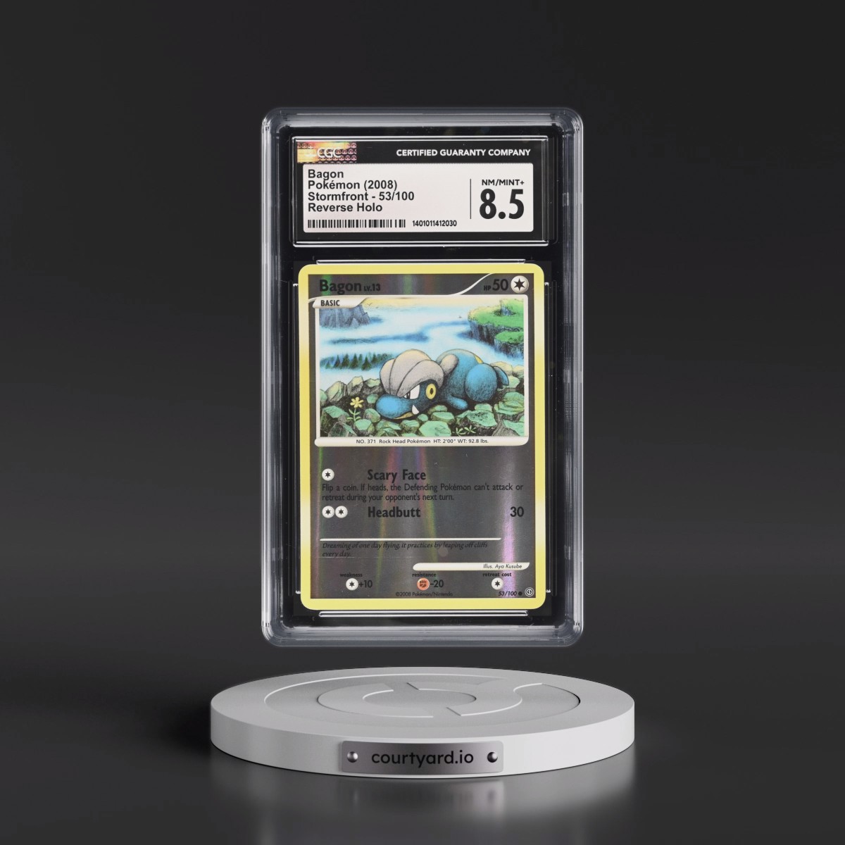 2008 Stormfront #53/100 Bagon - Reverse Holo (CGC 8.5 NM-MT+)