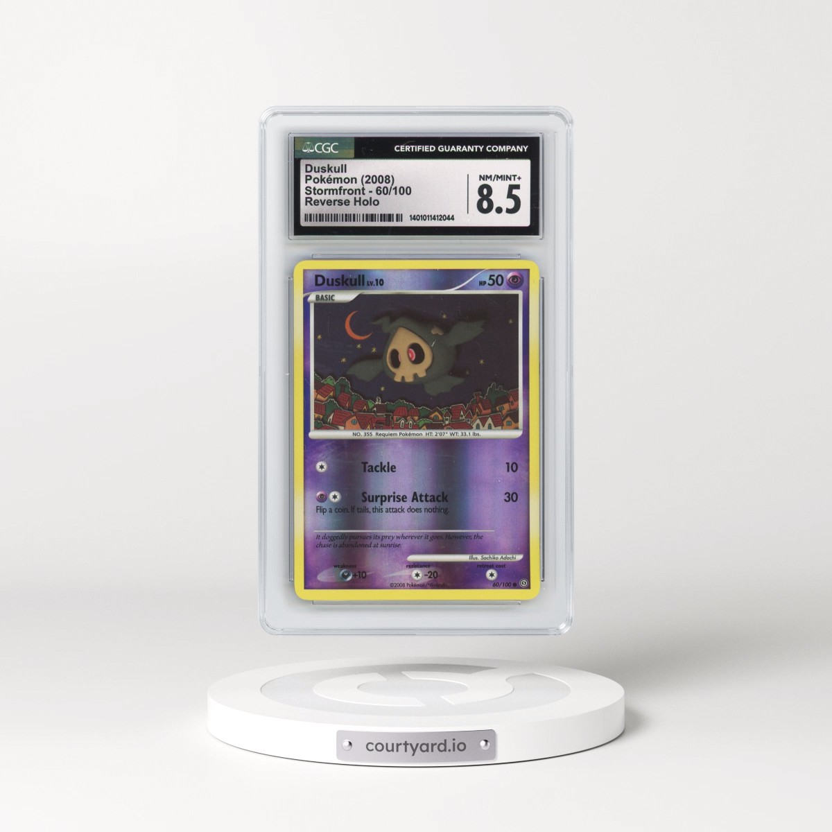 2008 Stormfront #60/100 Duskull - Reverse Holo (CGC 8.5 NM-MT+)