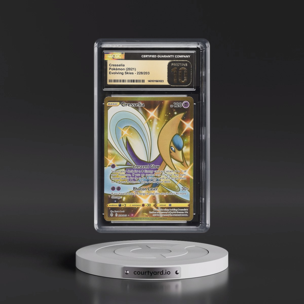 2021 Evolving Skies #228/203 Cresselia - Secret Rare Holo (CGC 10 PRISTINE)