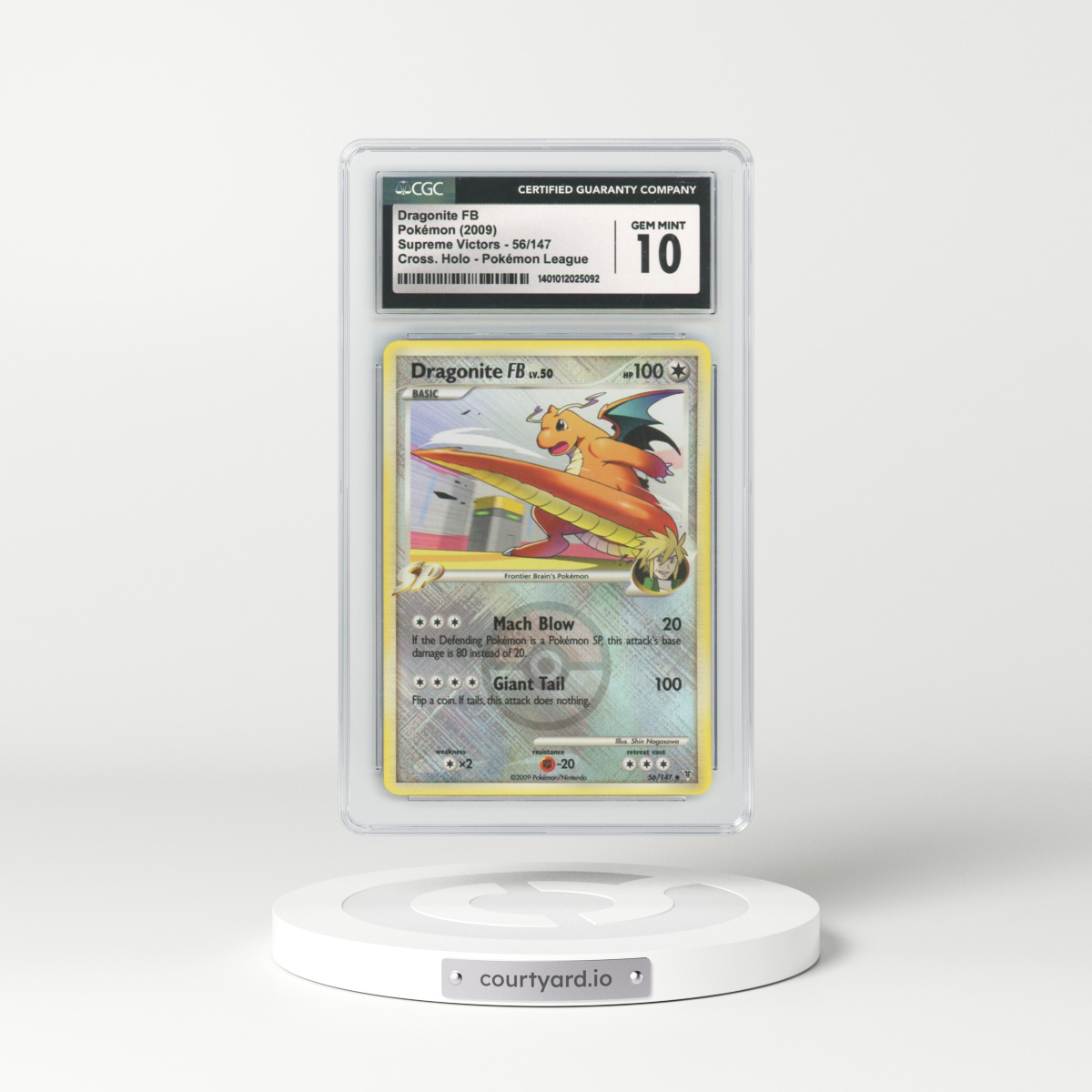 2009 Platinum - Supreme Victors #56 Dragonite - Holo (CGC 10 GEM MINT)