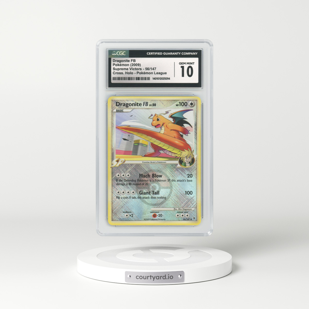 2009 Platinum - Supreme Victors #56 Dragonite - Holo (CGC 10 GEM MINT)