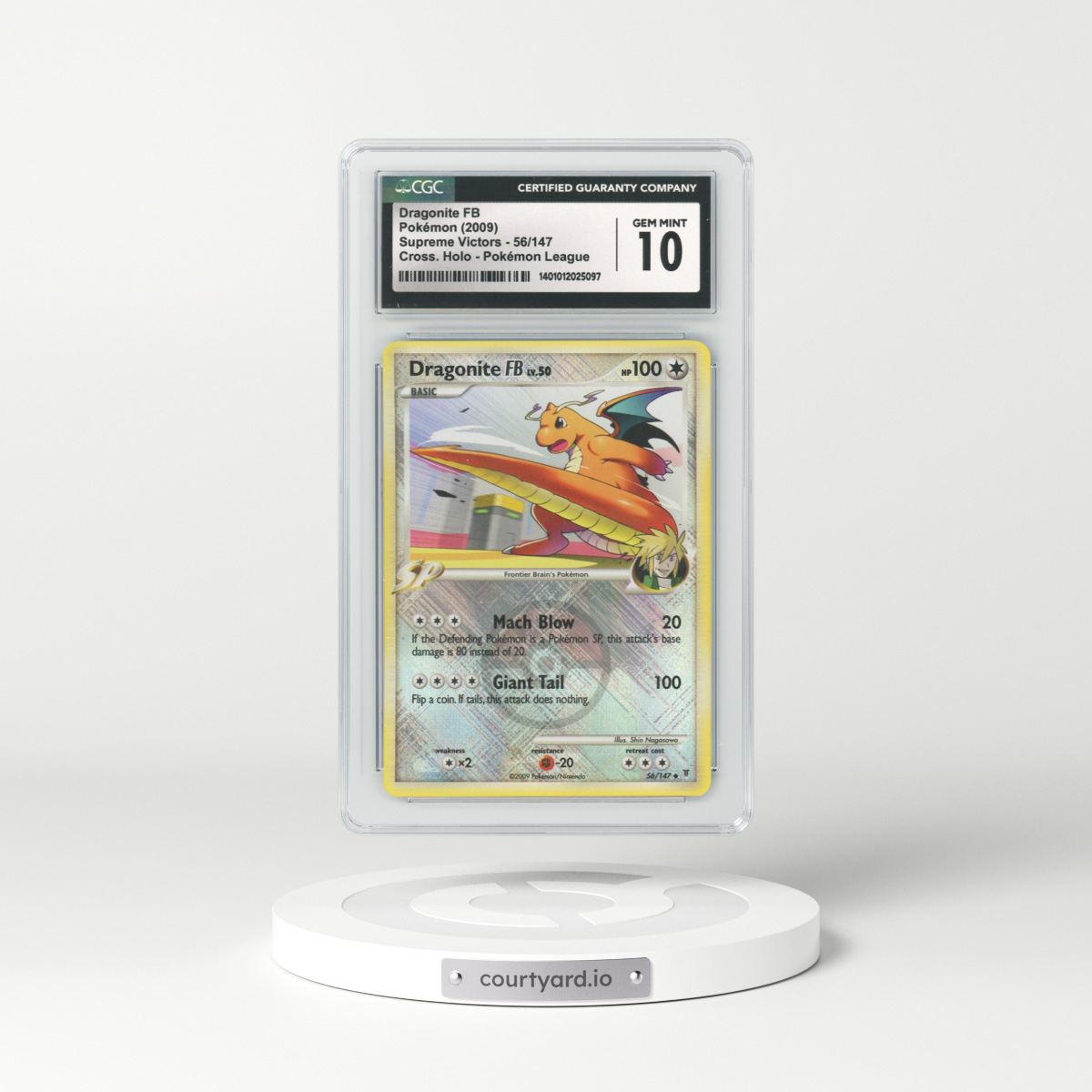 2009 Platinum - Supreme Victors #56 Dragonite FB - Holo (CGC 10 GEM MINT)