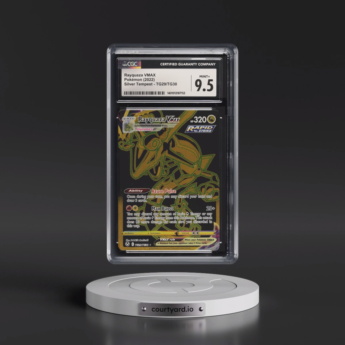 2022 Silver Tempest #TG29/TG30 Rayquaza VMAX - Trainer Gallery Holo (CGC 9.5 MINT+)