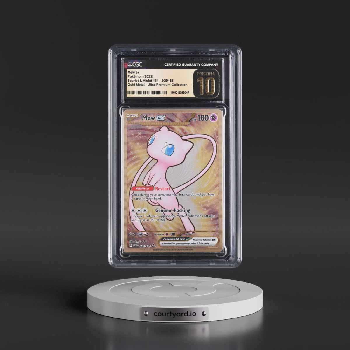 2023 Scarlet & Violet 151 - MEW EN Mew ex - Gold Metal - Ultra-Premium Collection #205/165 CGC 10