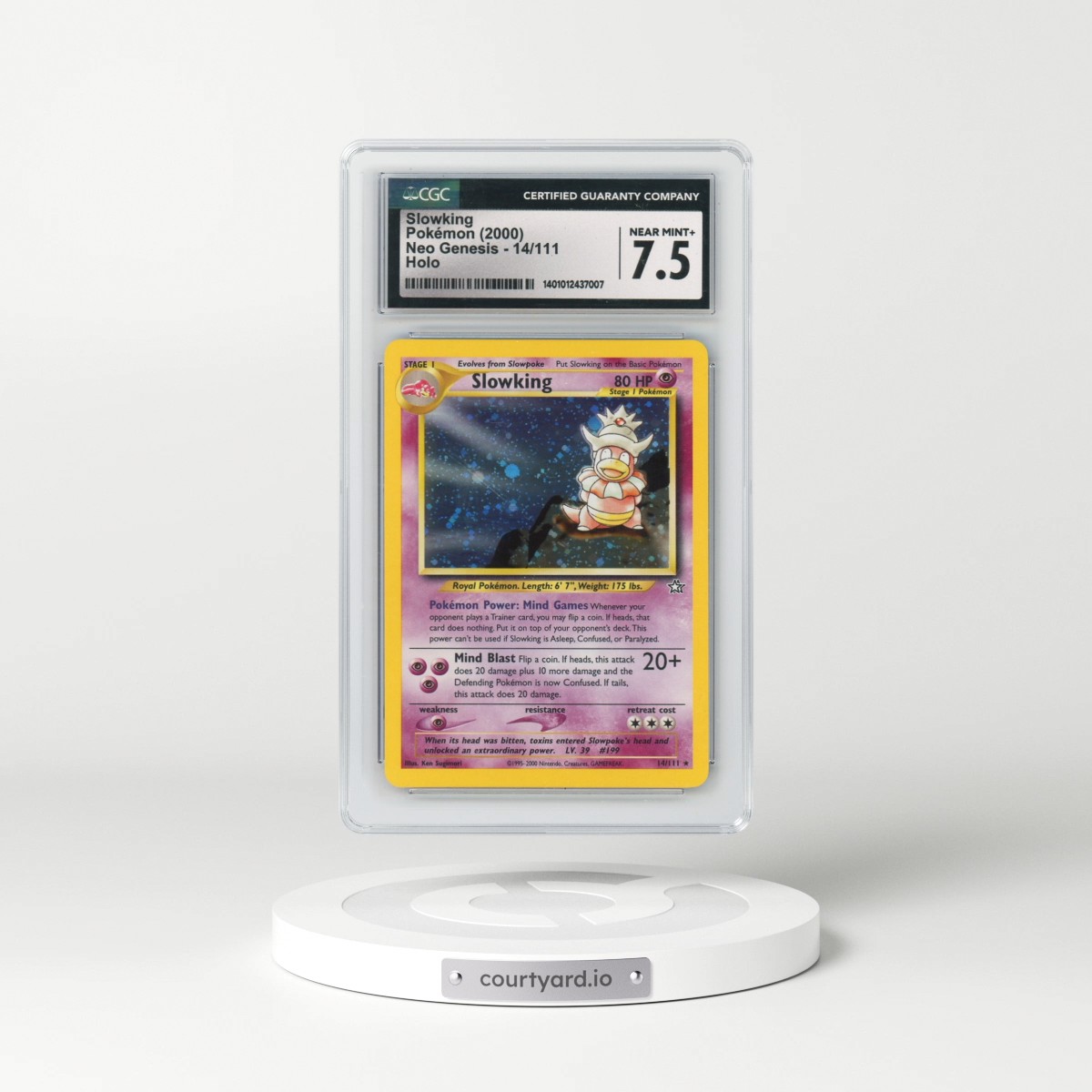 2000 Neo Genesis #14/111 Slowking - Holo (CGC 7.5 NM+)