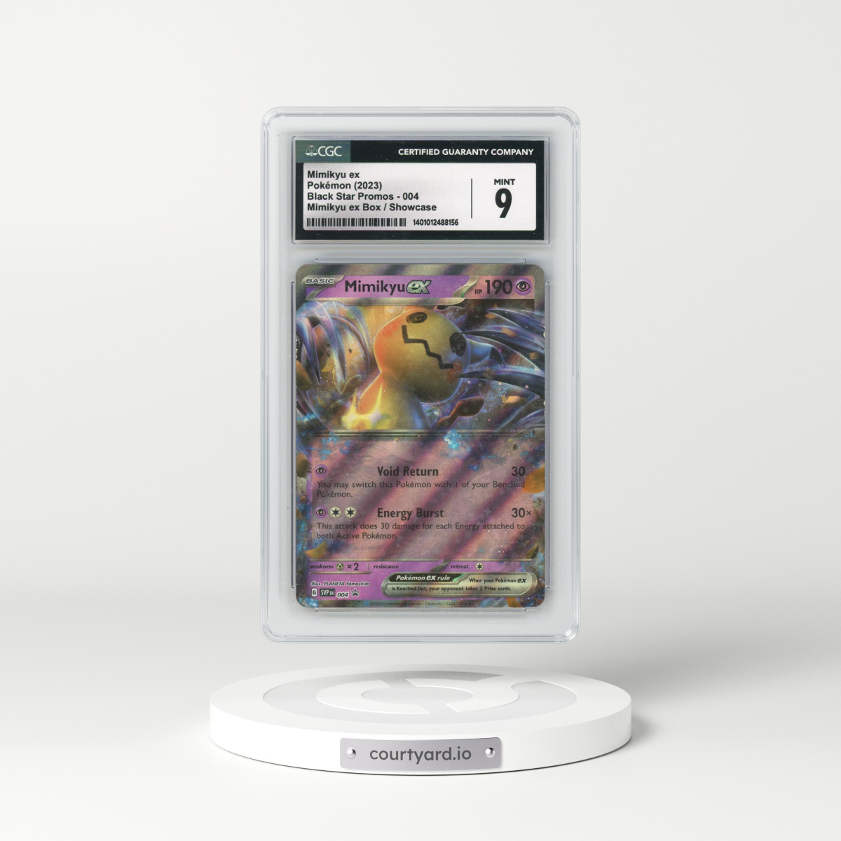 2023 Black Star Promos - Scarlet & Violet SVP EN #004 Mimikyu ex - Mimikyu ex Box / Showcase (CGC 9 MINT)