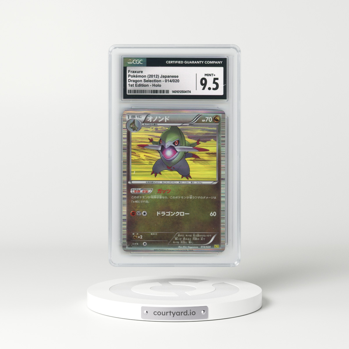 2012 Dragon Selection #014/020 Fraxure - 1st Edition Holo (CGC 9.5 MINT+)