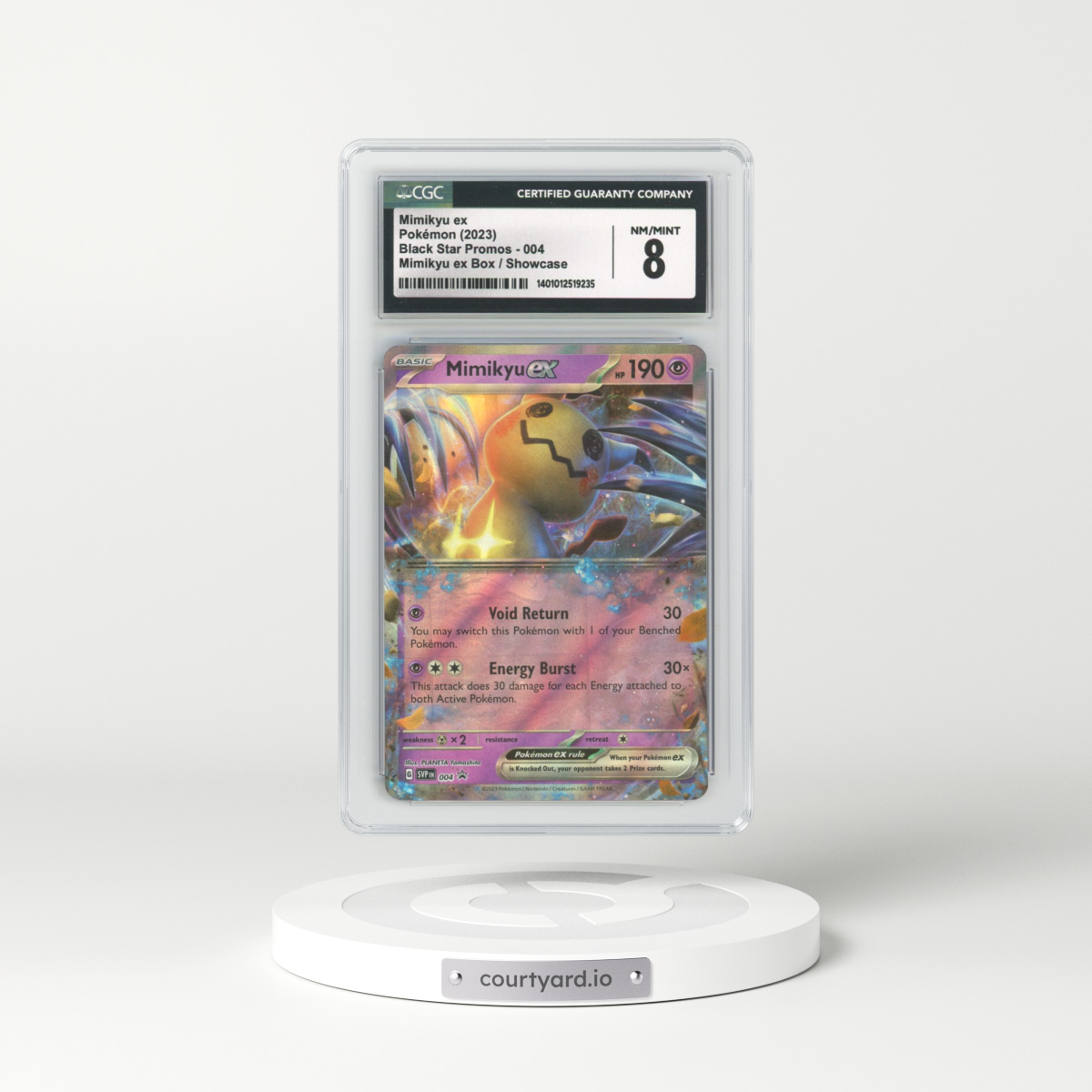2023 Black Star Promos - Scarlet & Violet SVP EN #004 Mimikyu ex - Mimikyu ex Box / Showcase (CGC 8 NM-MT)