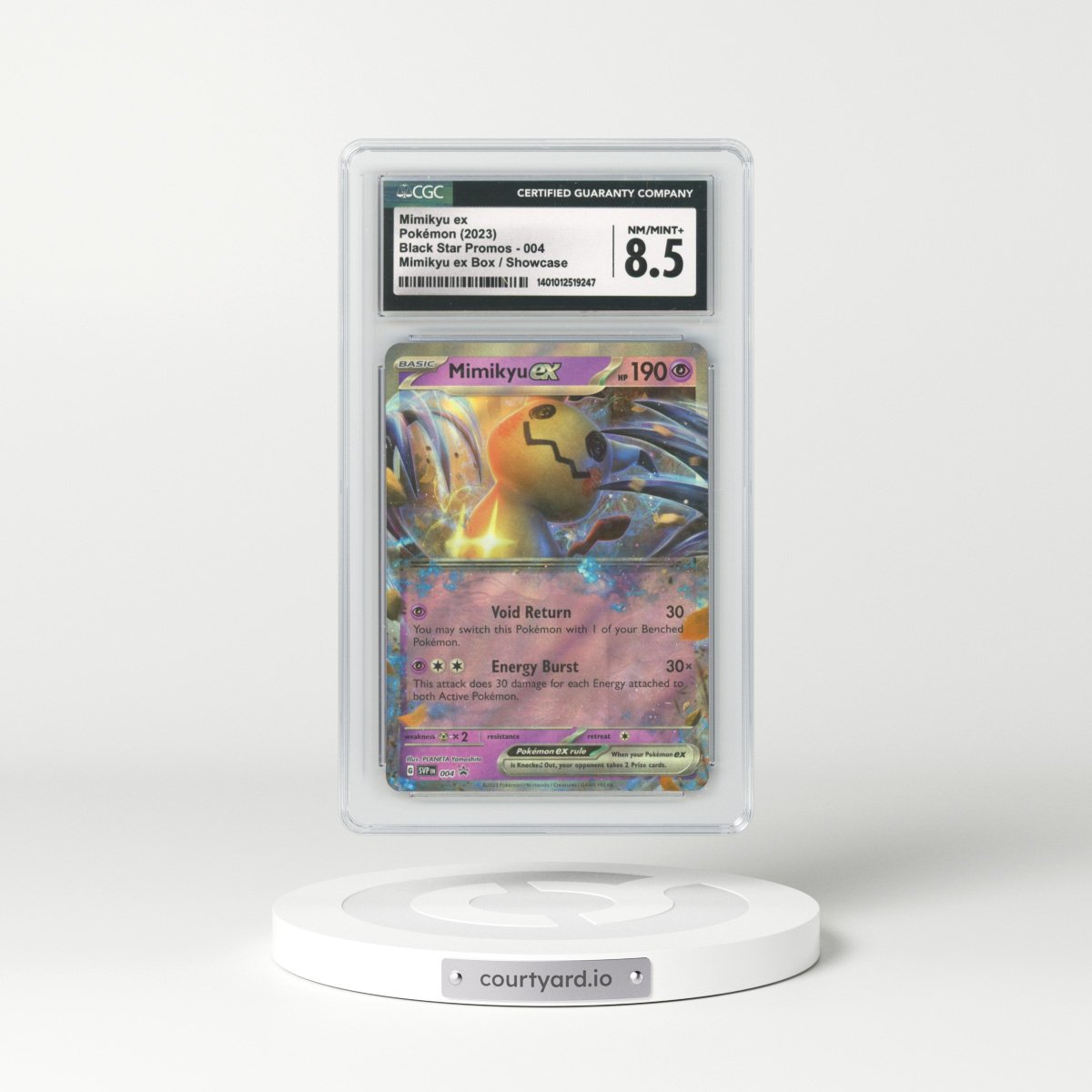 2023 Black Star Promos - Scarlet & Violet SVP EN #004 Mimikyu ex - Mimikyu ex Box / Showcase (CGC 8.5 NM-MT+)