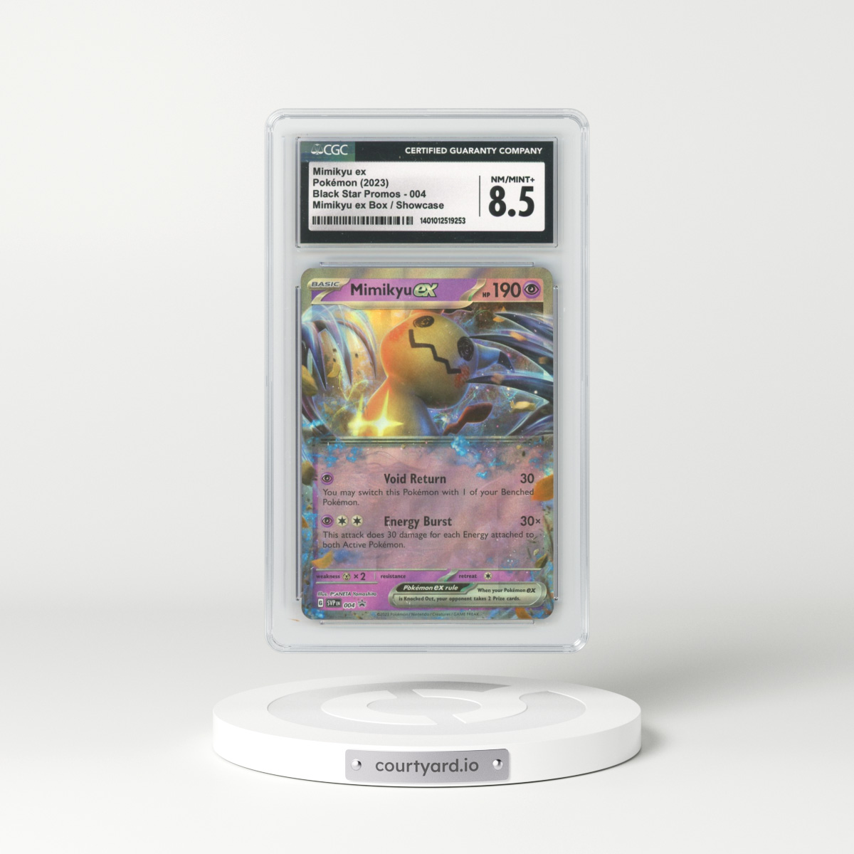 2023 Black Star Promos - Scarlet & Violet SVP EN #004 Mimikyu ex - Mimikyu ex Box / Showcase (CGC 8.5 NM-MT+)