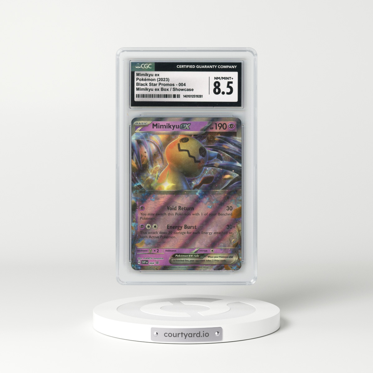 2023 Black Star Promos - Scarlet & Violet SVP EN #004 Mimikyu ex - Mimikyu ex Box / Showcase (CGC 8.5 NM-MT+)