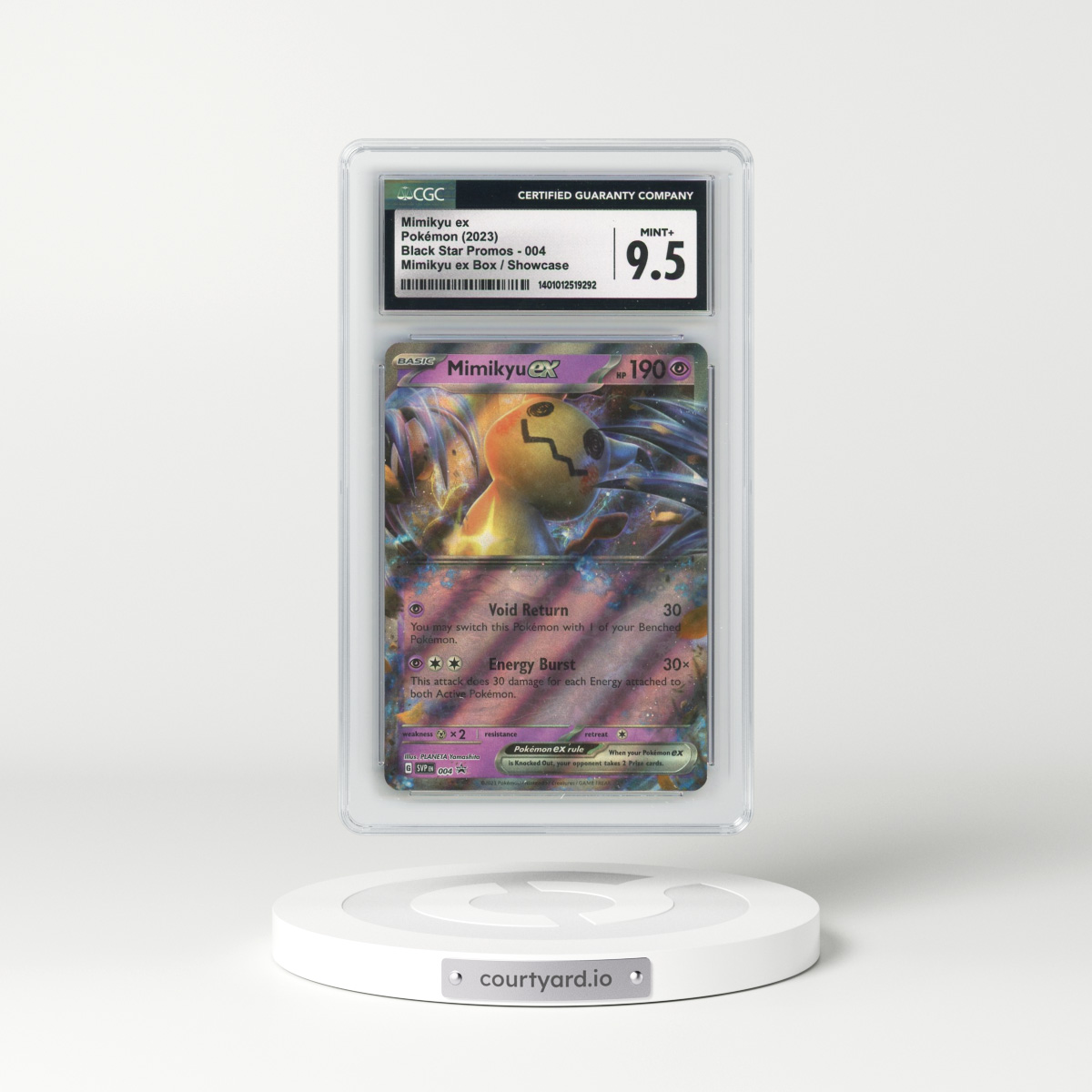 2023 Black Star Promos - Scarlet & Violet SVP EN #004 Mimikyu ex - Mimikyu ex Box / Showcase (CGC 9.5 MINT+)