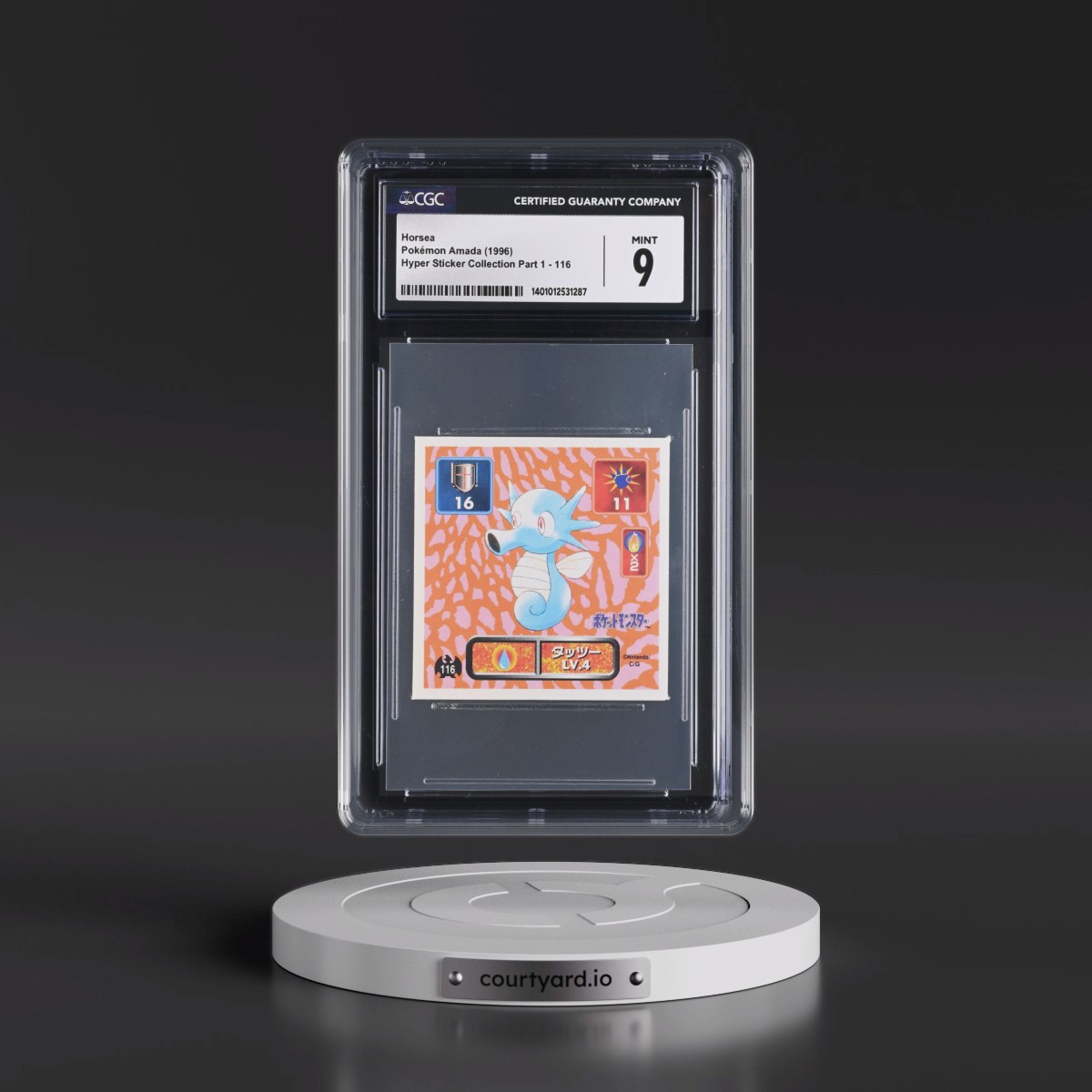 1996 Hyper Sticker Collection Part 1 (1996) #116 Horsea (CGC 9 MINT)