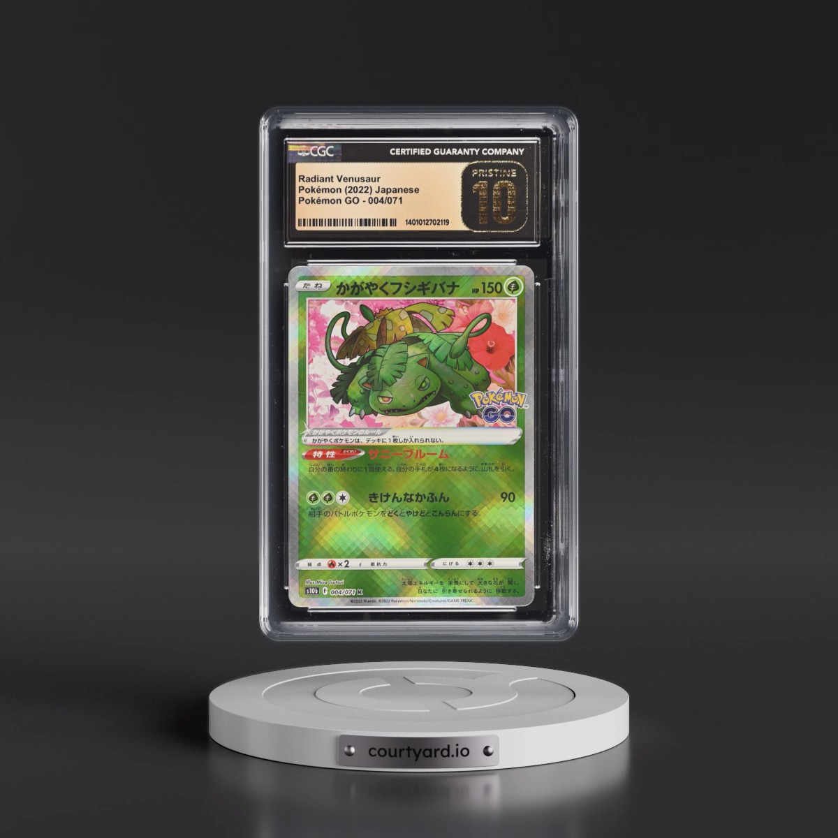 2022 Pokémon GO #004/071 Radiant Venusaur - Holo (CGC 10 PRISTINE)
