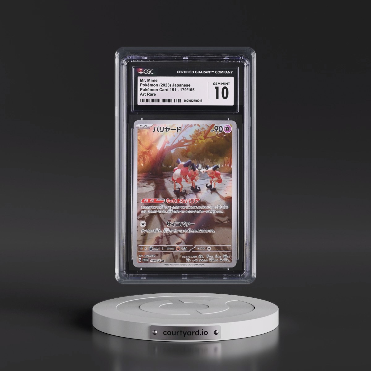 2023 Pokémon Card 151 #179/165 Mr. Mime - Art Rare Holo (CGC 10 GEM MINT)