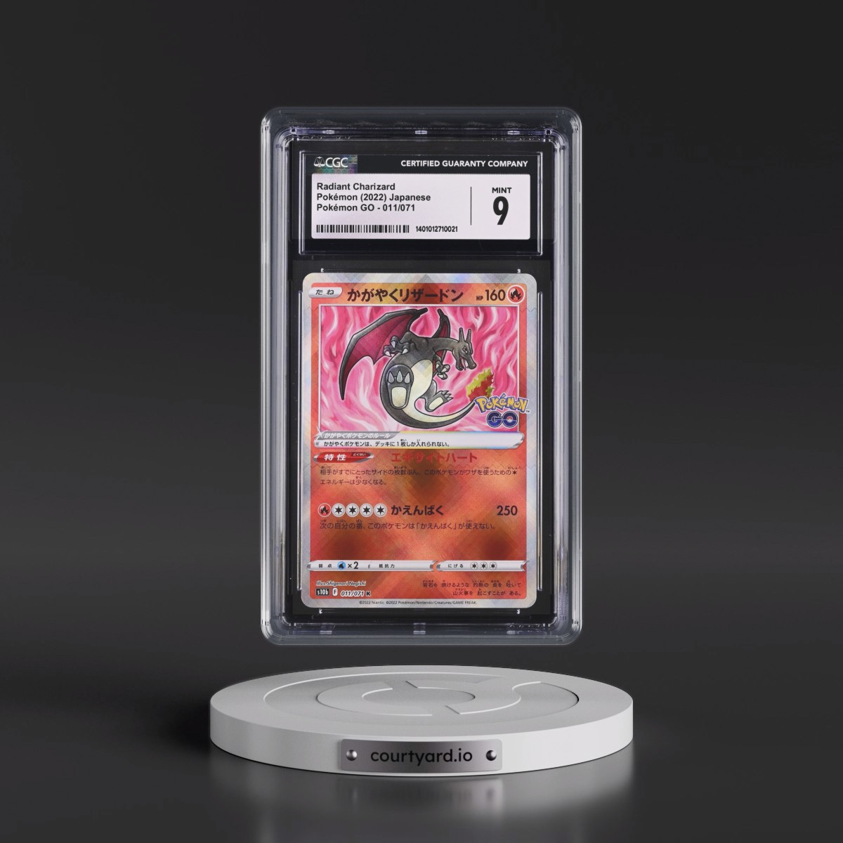 2022 Pokémon GO #011/071 Radiant Charizard - Holo (CGC 9 MINT)