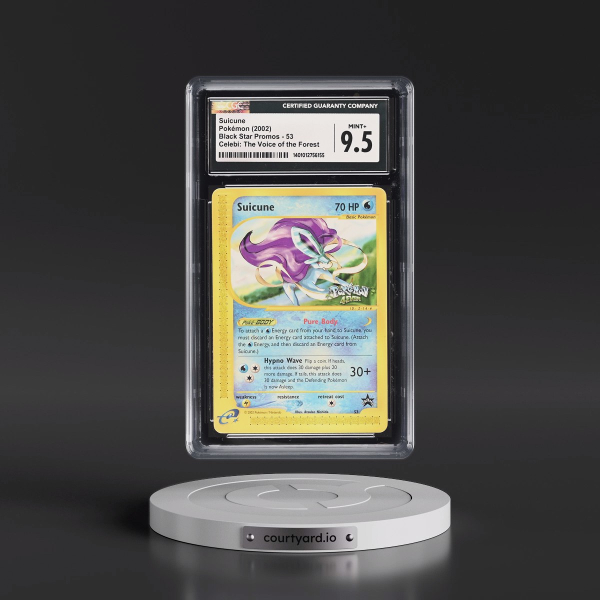 2002 Pokémon Game Promo #53 Suicune - Black Star (CGC 9.5 MINT+)