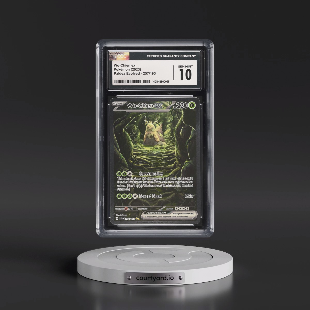 2023 Paldea Evolved - PAL EN #257/193 Wo-Chien ex - Special Illustration Rare (Holo) (CGC 10 GEM MINT)