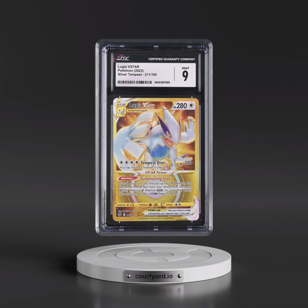 2022 Silver Tempest #211/195 Lugia VSTAR - Secret Rare Holo (CGC 9 MINT)