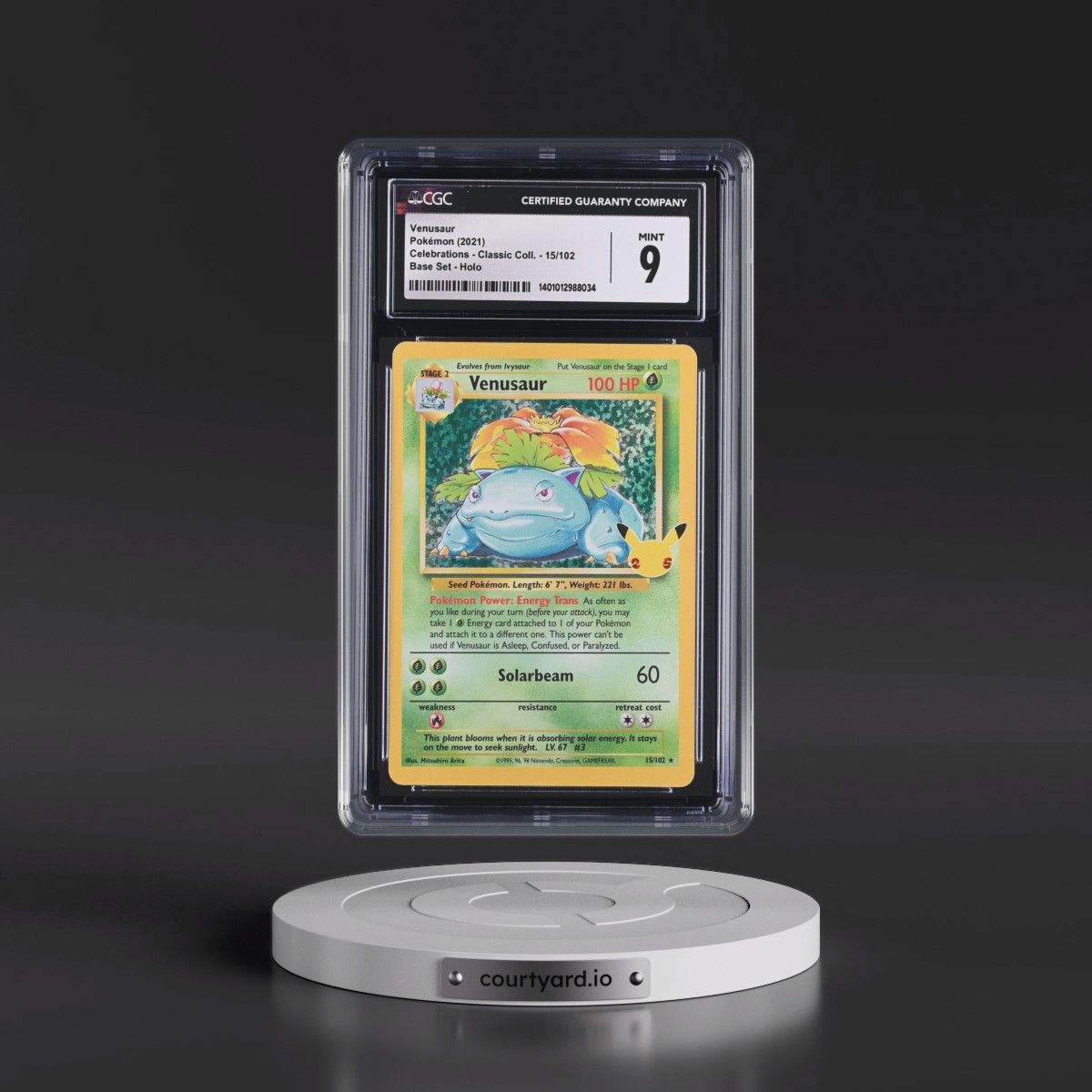 2021 Celebrations - Classic Collection #15/102 Venusaur - Base Set Holo (CGC 9 MINT)