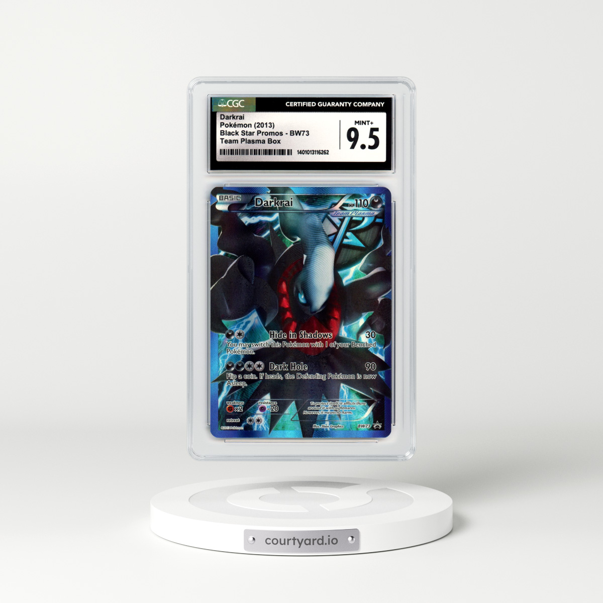2013 Black & White Promos #BW73 Darkrai - Full Art Holo Team Plasma Box (CGC 9.5 MINT+)
