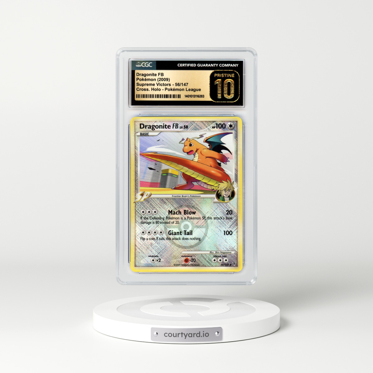 2009 Platinum - Supreme Victors #56 Dragonite - Holo (CGC 10 PRISTINE)