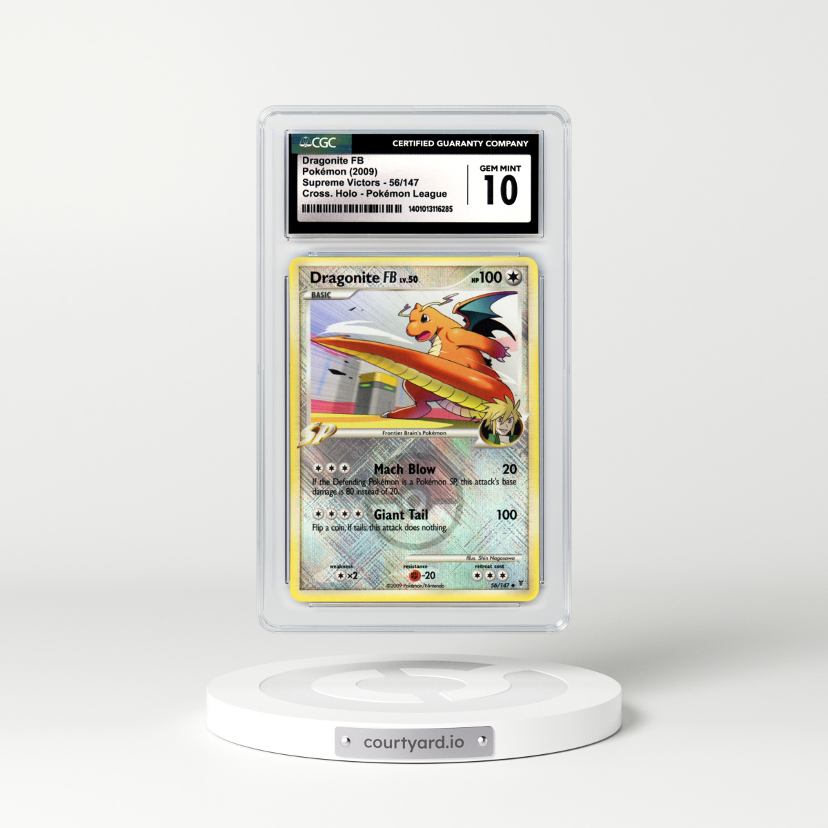 2009 Platinum - Supreme Victors #56 Dragonite - Holo (CGC 10 GEM MINT)