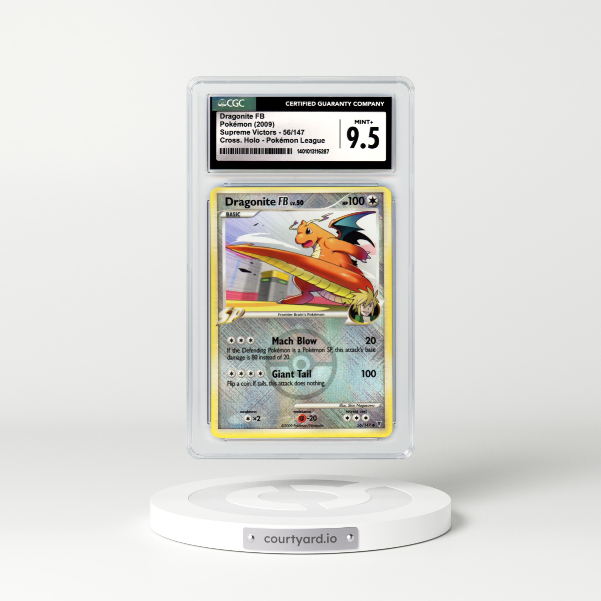 2009 Platinum - Supreme Victors #56 Dragonite - Holo (CGC 9.5 MINT+)