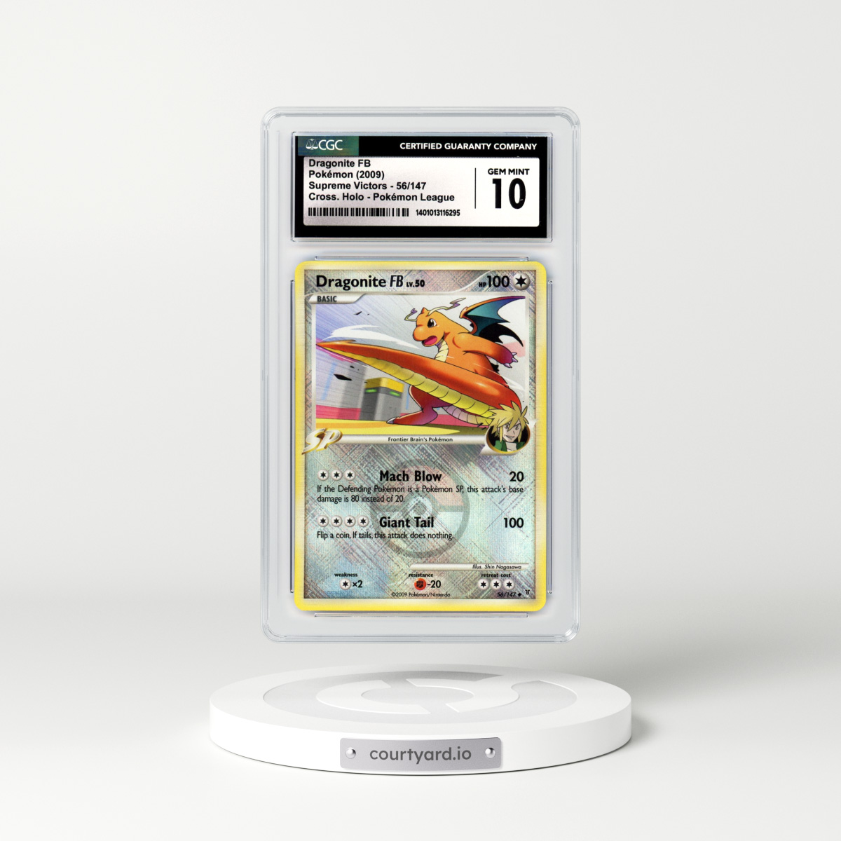 2009 Platinum - Supreme Victors #56 Dragonite FB - Holo (CGC 10 GEM MINT)