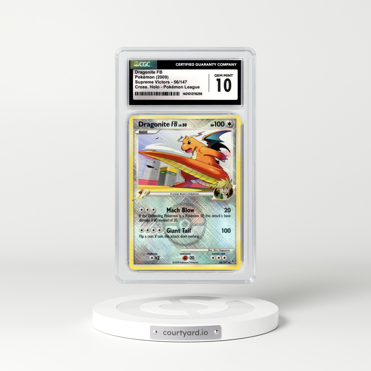 2009 Platinum - Supreme Victors #56 Dragonite FB - Holo (CGC 10 GEM MINT)