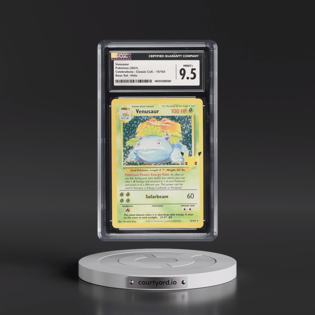 2021 Celebrations - Classic Collection #15/102 Venusaur - Base Set Holo (CGC 9.5 MINT+)
