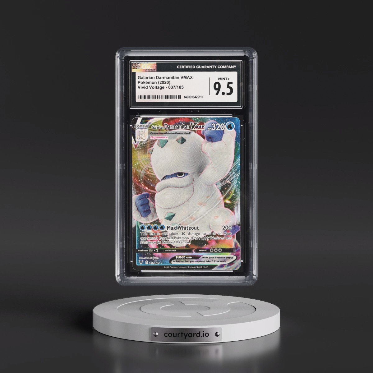 2020 Vivid Voltage Galarian Darmanitan VMAX - Holo #037/185 CGC 9.5