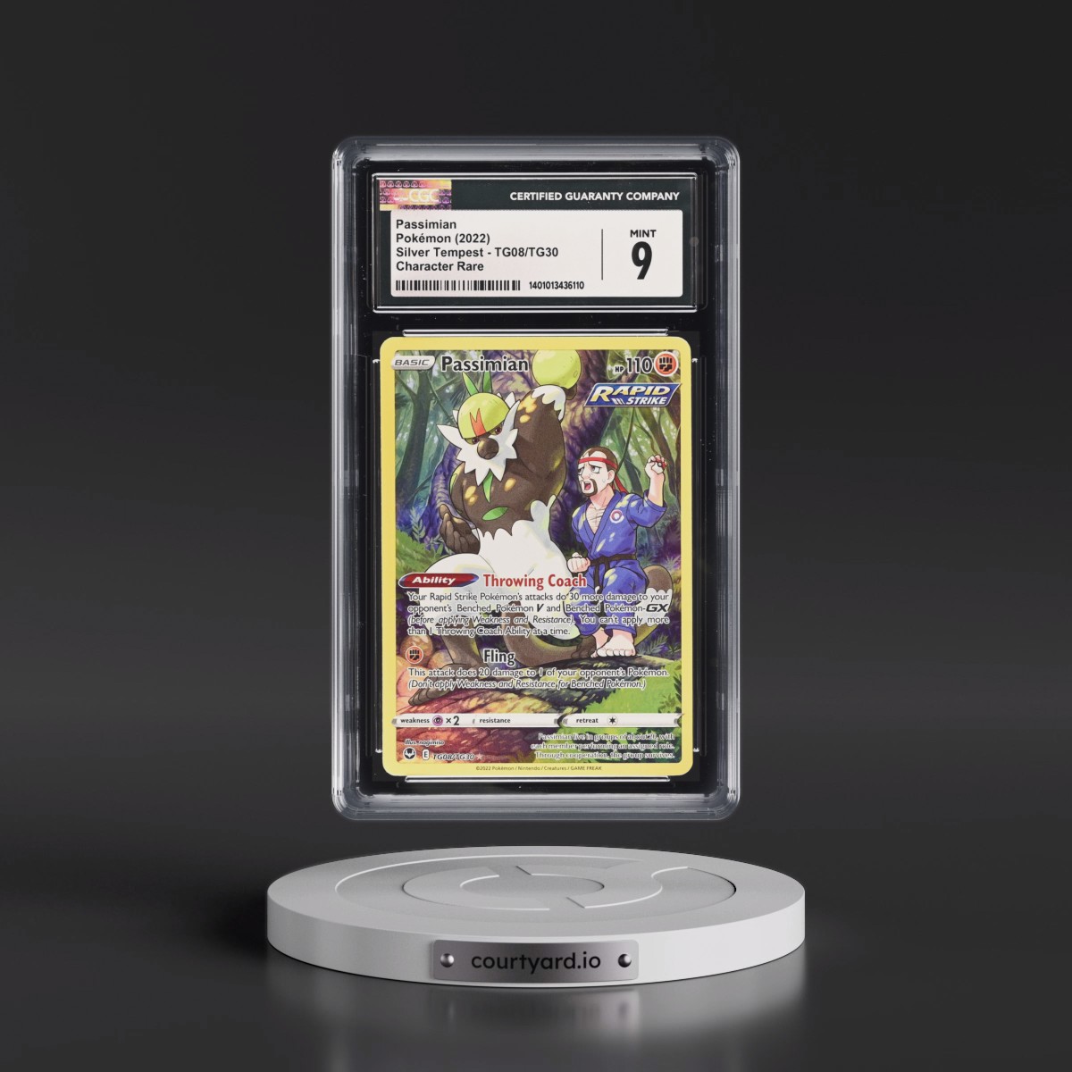 2022 Silver Tempest #TG08/TG30 Passimian - Trainer Gallery Holo (CGC 9 MINT)