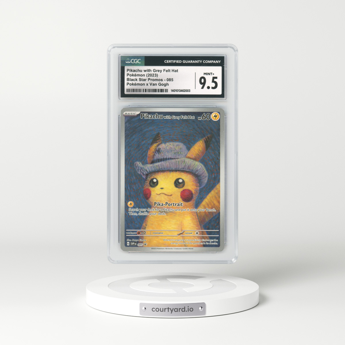 2023 Pokemon X Van Gogh #85 Pikachu with Grey Felt Hat - Full Art (CGC 9.5 MINT+)