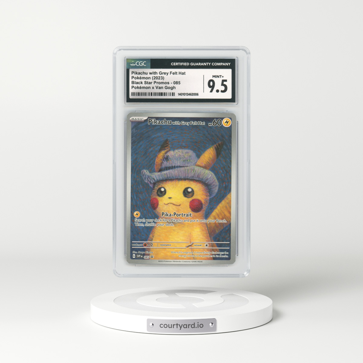 2023 Pokemon X Van Gogh #85 Pikachu with Grey Felt Hat - Full Art (CGC 9.5 MINT+)