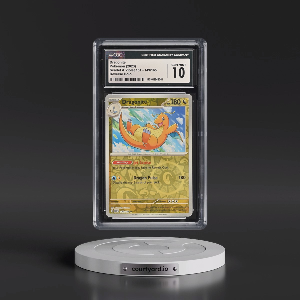2023 Scarlet & Violet 151 - MEW EN #149/165 Dragonite - Reverse Holo (CGC 10 GEM MINT)