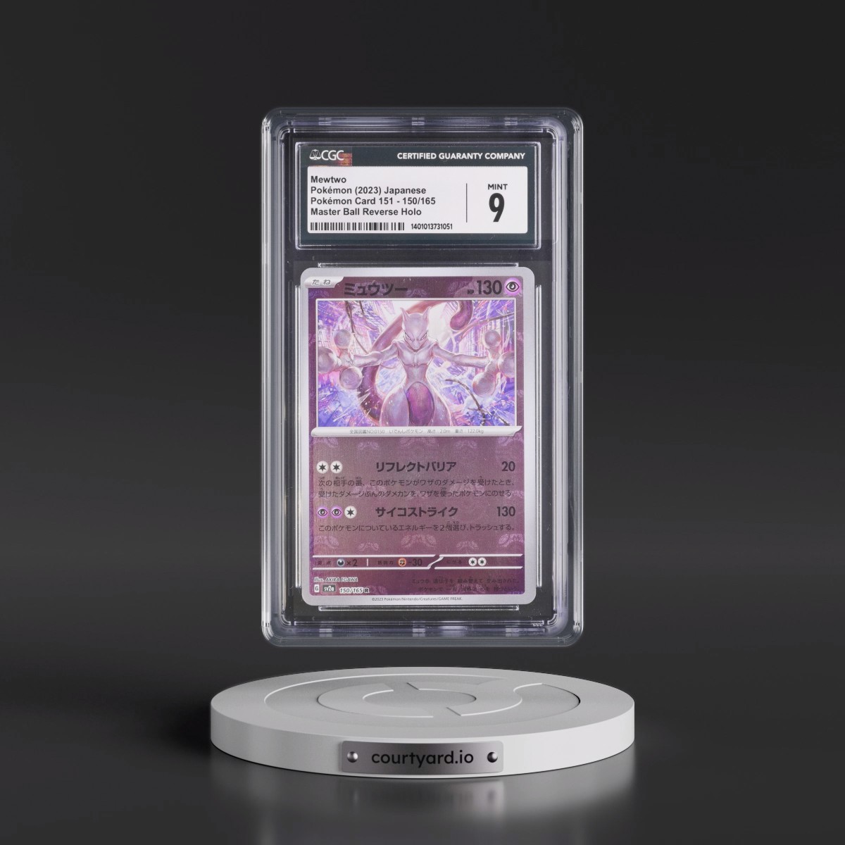 2023 Pokémon Card 151 #150/165 Mewtwo - Reverse Holo Master Ball (CGC 9 MINT)